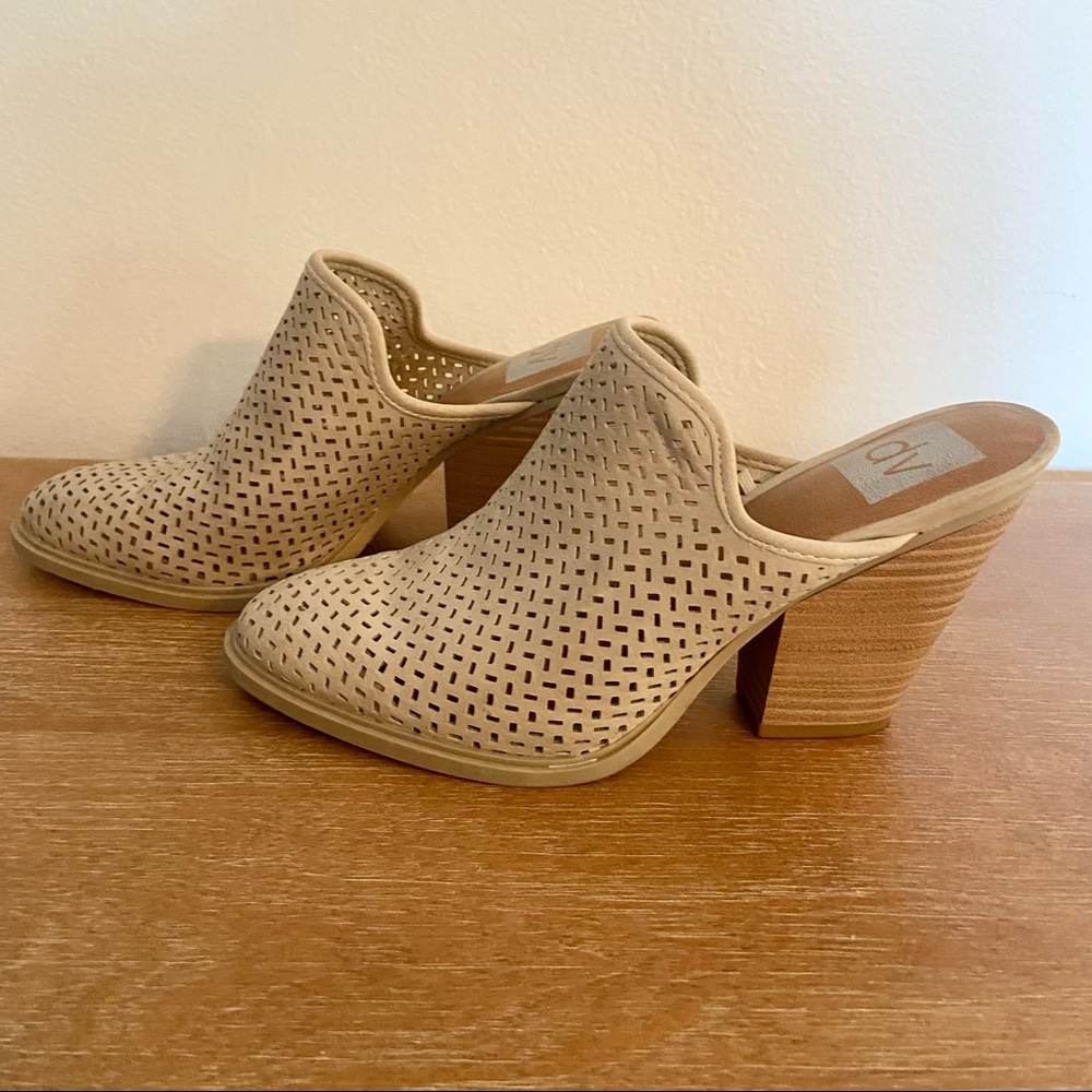 Tan Backless Mule Booties